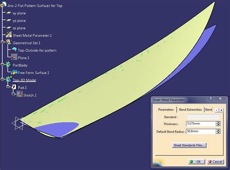 how to unfold catia parts